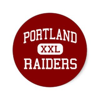 Portland   Raiders   High   Portland Michigan Round Sticker