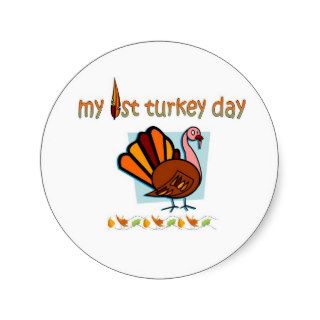 my first turkey day boys stickers