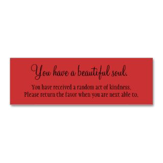 You Have A Beautiful Soul Business Card Template