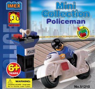 Oxford  IMEX 30 Piece Police Motorcycle Construction Block Set 51210 Toys & Games