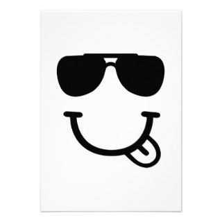 Smiley face sunglasses personalized invitation