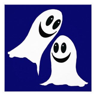 Cute Halloween Cartoon Ghosts Personalized Invite