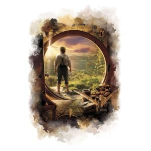 RoomMates 2.5 in. x 27 in. The Hobbit   Shire Watercolor Peel and Stick Giant Wall Decals DISCONTINUED RMK2183SLM