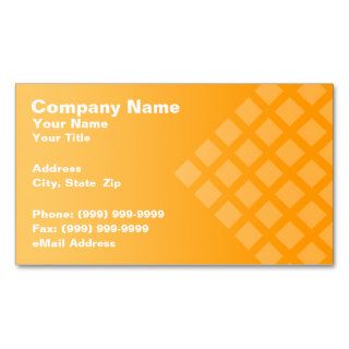 Diamonds Against an Orange Graduated Background Business Card Template