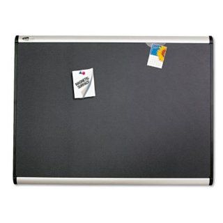 Quartet Prestige Plus Magnetic Fabric Bulletin Board, 3 x 2 Feet, Aluminum Finish, One Board per Order (MB543A) 