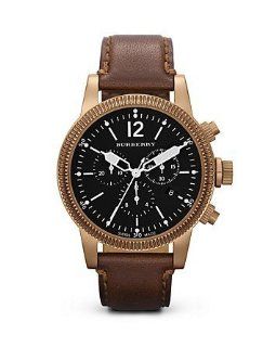 Burberry Watch, Swiss Chronograph Brown Leather Strap 42mm BU7814 at  Men's Watch store.