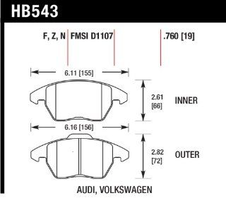 Hawk Performance HB543F.760 HPS Performance Ceramic Brake Pad Automotive