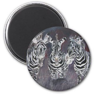 zebra zoo animal wildlife painting art gifts magnets