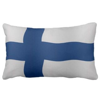 Finland flag throw pillows