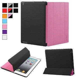 KHOMO  DUAL Pink Case Polyurethane Cover FRONT + Hard Rubberized Poly carbonate BACK Protector for Apple iPad 2 , iPad 3 & iPad 4 (The new iPad HD) Computers & Accessories