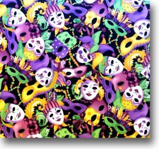 Collected Memories Mardi Gras Fabric Covered 8 Inch by 8 Inch Premium Post Bound Scrapbook Album