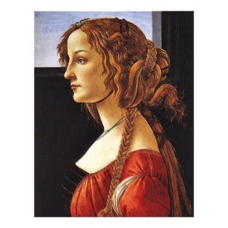 Portrait Of Simonetta Vespucci By Botticelli Sandr Custom Flyer