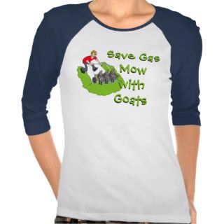 Funny Lawn Mower   Goats Tee Shirts