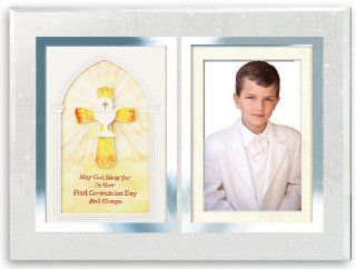 First Communion Gift for Boy or Girl   God Bless You on Your First Communion Day Gift in 8x11 Inch Acrylic Frame   Room for a Photo   Picture Frame Sets