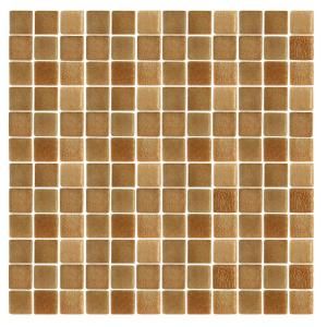 EPOCH Spongez S Brown 1410 Mosaic Recycled Glass 12 in. x 12 in. Mesh Mounted Floor & Wall Tile (5 sq. ft.) S BROWN 1410