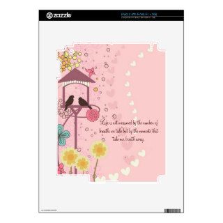 Birdhouse with Sweet Love Birds   Friendship Quote iPad 2 Skin