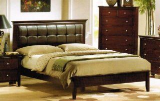 FULL SIZE BED CONTEMPORARY STYLE EXPRESSO BY POUNDEX Home & Kitchen