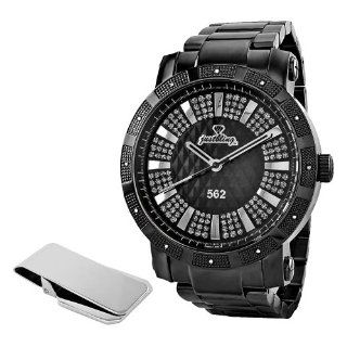 JBW Men's JB 6225 D_MC "562" Money Clip Diamond Black Ion Plated Stainless Steel Watch JBW Watches