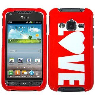 Red Love Hard Cover Case for Samsung Galaxy Rugby Pro SGH I547 Cell Phones & Accessories