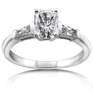 Annello 14k White Gold 1 1/3ct TDW Certified Diamond Engagement Ring (F, SI2) Annello One of a Kind Rings