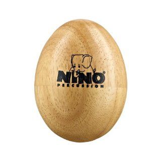 Nino Percussion NINO563 Natural Wood Egg Shaker, Medium Musical Instruments
