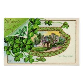 St. Patrick's Day Vintage Ireland Castle Poster