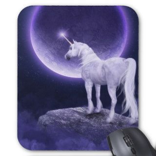 Unicorn & Moon Purple Fantasy Mousepad