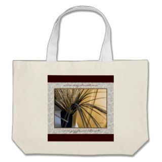 Tote Bag, Large   Tall Grasses and White Heather