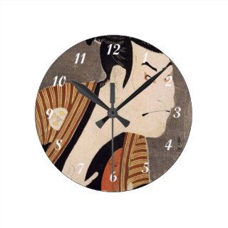 Sharaku‎'s Otani Oniji II Wall Clock