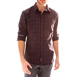 191 Unlimited Men's Brown Check Woven Shirt 191 Unlimited Casual Shirts