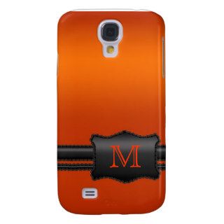 Orange with black lace iphone cover samsung galaxy s4 case