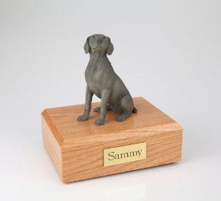 Gray Weimaraner Dog Figurine Pet Cremation Urn   240   Home And Garden Products