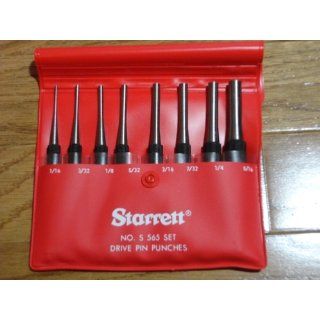 Starrett S565PC Drive Pin Punch Set (8 Pieces) Hand Tool Pin Punches