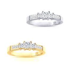 14k Gold 1ct TDW Princess Diamond Engagement Ring (I J, I1 I2) Engagement Rings