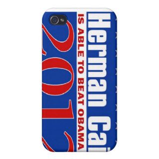 Herman Cain is Able to beat Obama in 2012 Covers For iPhone 4