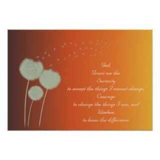 Dandelions Serenity Prayer Customizable Posters