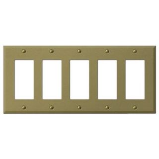 Creative Accents Steel 5 Decorator Wall Plate   Antique Brass 9MAB125