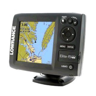 LOWRANCE Elite 5M HD Chartplotter, MFG# 000 11176 001, 5" color LCD, built in GPS, pre loaded Navionics Gold for US & Canada. No fishfinder. / LOW 000 11176 001 / Computers & Accessories