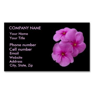 Pink Vinca Flowers Business Card