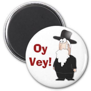 Funny Jewish rabbi   cool cartoon Refrigerator Magnet