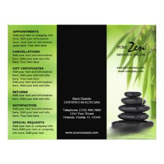 Customizable Brochure For Spa Massage Salon Flyers