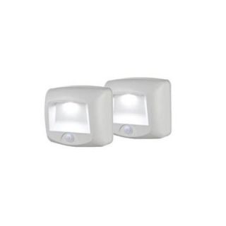 Mr. Beams Battery Operated Indoor/Outdoor Motion Sensing White LED Step Light (2 Pack) DISCONTINUED MB532
