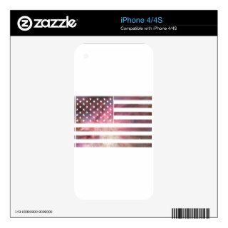 American Flag Design Decal For iPhone 4S