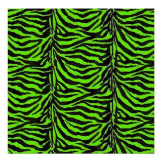 Neon Green Zebra Skin Texture Background Posters
