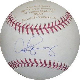 Alex Rodriguez Signed Yankees Baseball Sports Collectibles