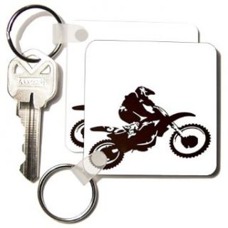 Motocross  bike, off road, motorcross, motorcycle, motorx, radical, silhouette, tricks   Set Of 2 Key Chains Novelty Keychains Clothing