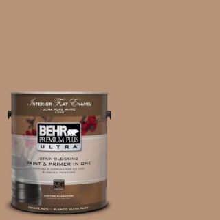 BEHR Premium Plus Ultra 1 Gal. #UL130 6 Spice Cake Interior Flat Enamel Paint 175401