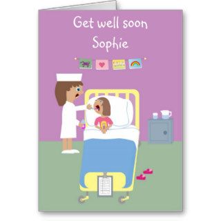 Cute Hospital Get Well Soon card
