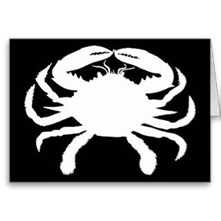 Black and White Crab Card