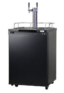 Kegco K209B 2 Full Size Kegerator   Double Faucet   D System   Black Appliances